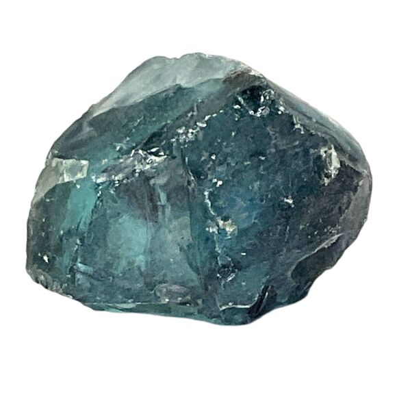 Federal Blue Layered Translucent Art Glass Cullet Glowing Manganese Slag #5GL4 - Picture 6 of 7